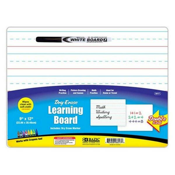 Bazic Products Bazic 9-inch X 12-inch Double Sided Dry Erase Learning Board w/ Marker, 24PK 6017